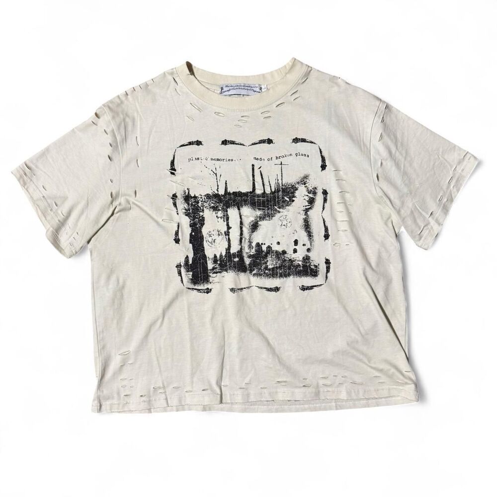 Wisdumb x Synical Distressed Collab Graphic Shirt Size L